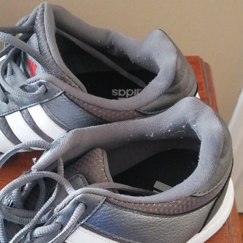 Adidas Men's Charcoal and White Sneakers - Picture 4 of 7